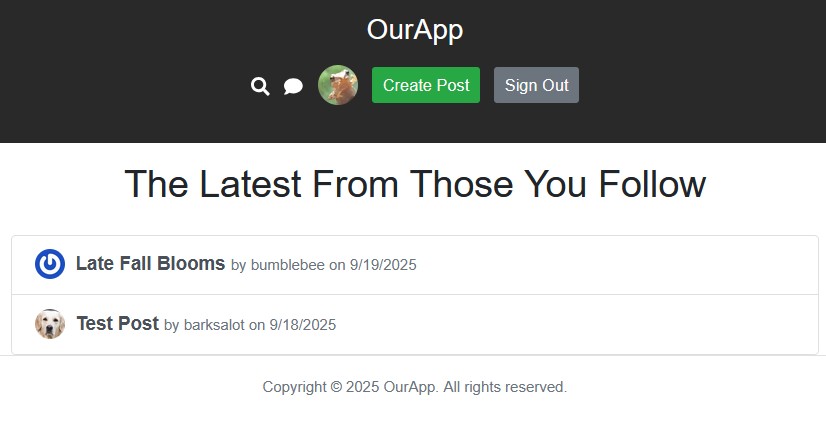 Home page dashboard.